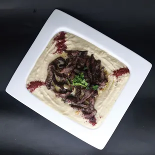 Hummus with meat