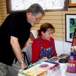 Ed Kline with one of has students