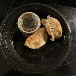 Pan fried dumplings - delicious.