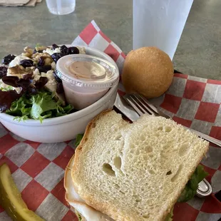 The salad and sandwich combo.  This is a lot of food!