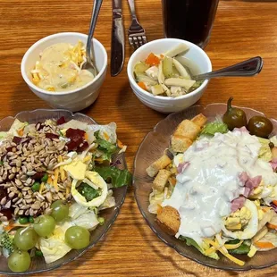 Our salad bar and soup selections