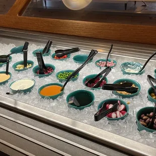 Salad bar - they offer two soups also not shown in this picture