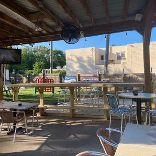 outdoor seating area