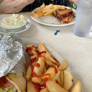 Gyro and pastrami Reuben