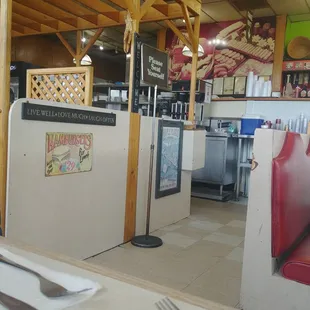 At City Line Diner for the first time. Could really use some remodeling. Everything is very dated.