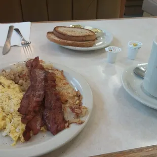 $6.50 Eggs, Bacon, Home fries, Toast, Coffee