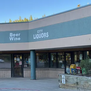Outside view of city liquors