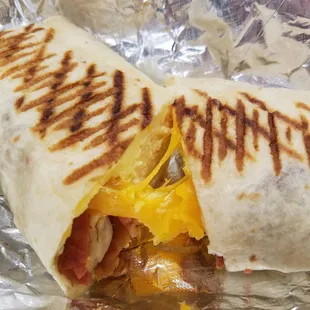 The breakfast burrito with bacon