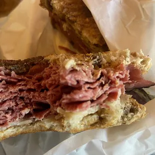 Hot Pastrami and Swiss Sandwich Combo