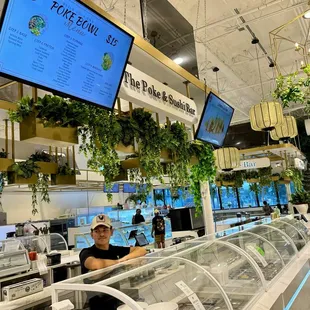 outside, sushi and sashimi