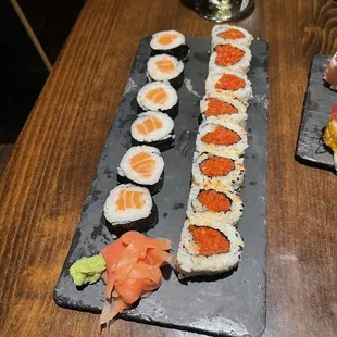 Salmon roll and Spicy Tuna Roll @janetvsfood