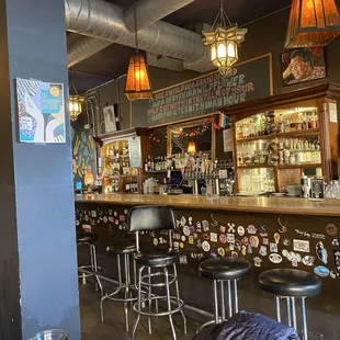  bar with stools and tables