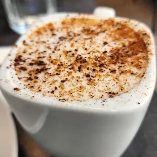 Orange mocha with oat milk