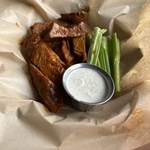 Buffalo Seitan Sandwich