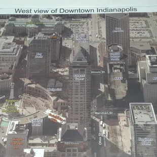 Labeled map of West View from Observation Deck