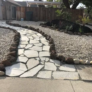 Flagstone walkway