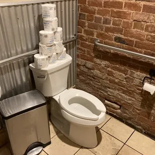 Love the way they stacked their TP.  Ha haa