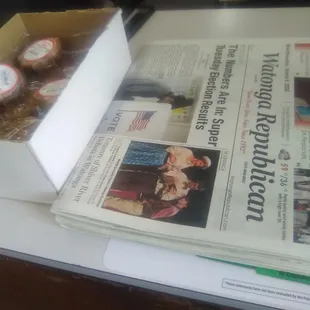 Newspapers sold here