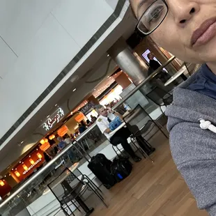 At least there are comfy places to sit and eat!