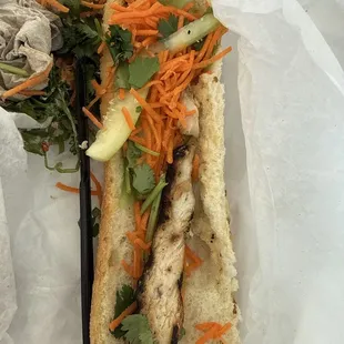 Marinated Grilled Chicken banhmi