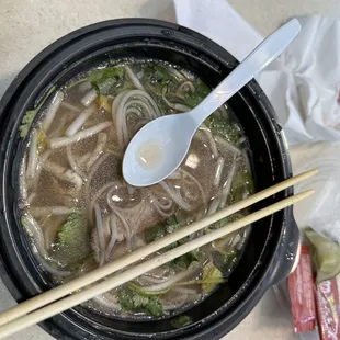Pho Beef.  very bland but has POTENTIAL.  Don't give up!
