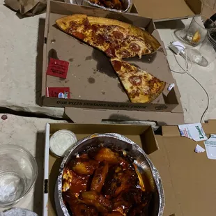 Pizza and wings