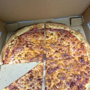 New York style cheese pizza