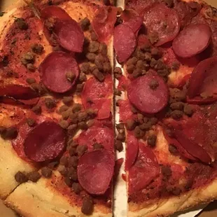 Meat Lovers Pizza I asked for no cheese and they delivered. Thank you so much.