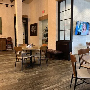 the dining area of the restaurant