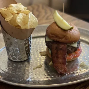 CP Wagyu Burger and chips