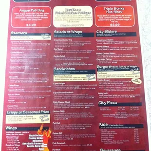 Food menu