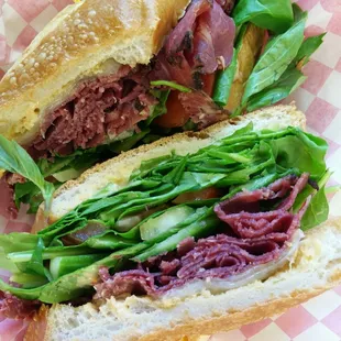 Asian style roast beef sub