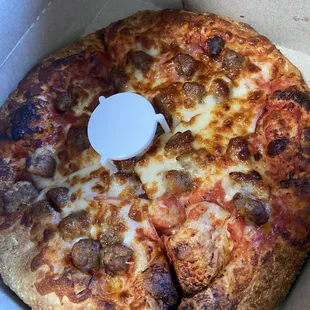 Mini 2-Topping Pizza-sausage &amp; Canadian bacon