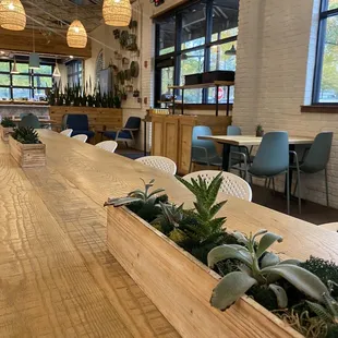 a view of the dining area