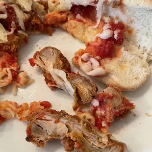 Dried out not edible chicken parm sandwich.