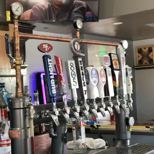 Custom built tap system with 4 local brews!