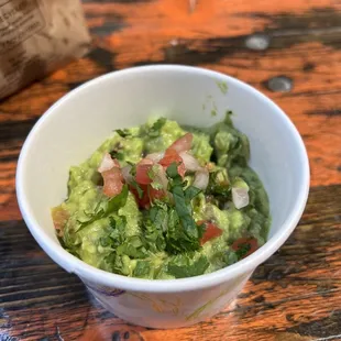 a bowl of guacamole