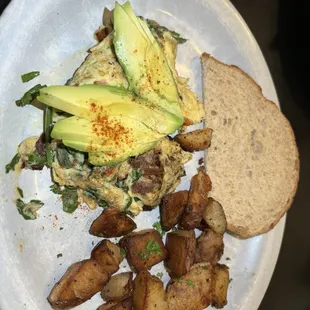 THE FREDDIE Bacon, spinach, tomato, topped with avocado