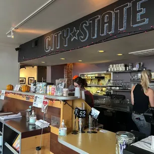 a view of the counter