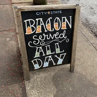 bacon served all day
