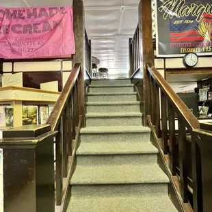 Upstairs to the game area