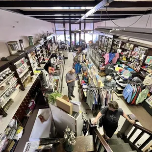 View from the upstairs game area