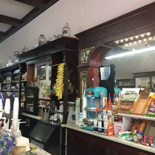 Old drugstore shelves