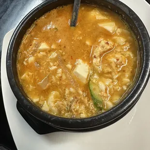 Korean Soft Tofu Stew.