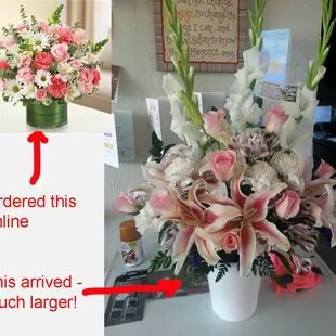 These were $100 from their website - made and delivered in 6 hours! gorgeous and dramatic piece