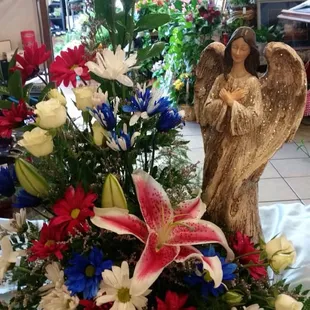 A beautiful tribute designed &amp; executed by City Sweets Floral in Midwest City, OK