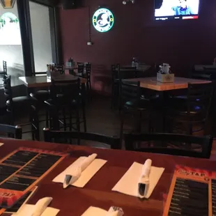 interior, sushi and sashimi