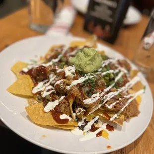 a plate of nachos