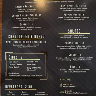 Light but filling menu!