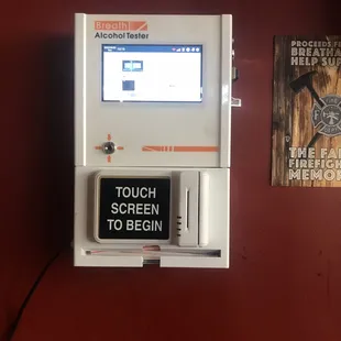 They actually have a breathalyzer so I will not drink and DRIVE!!!